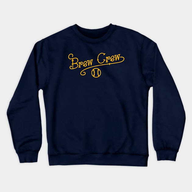 Brew Crew Baseball Tattoo Crewneck Sweatshirt by Throwzack